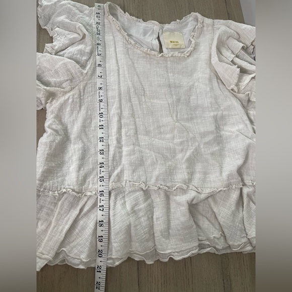 Maeve | Anthropologie | Cascade Tiered Shell Cotton Ruffled Top Artsy Breathable - Picture 10 of 10